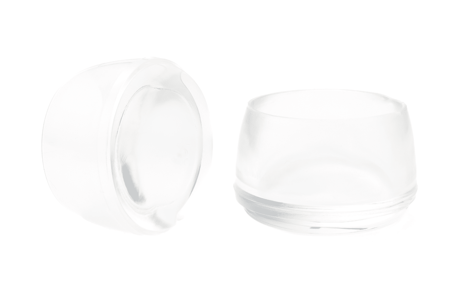 Aufsteckappe PVC transparent - Stuhlgleitershop.de