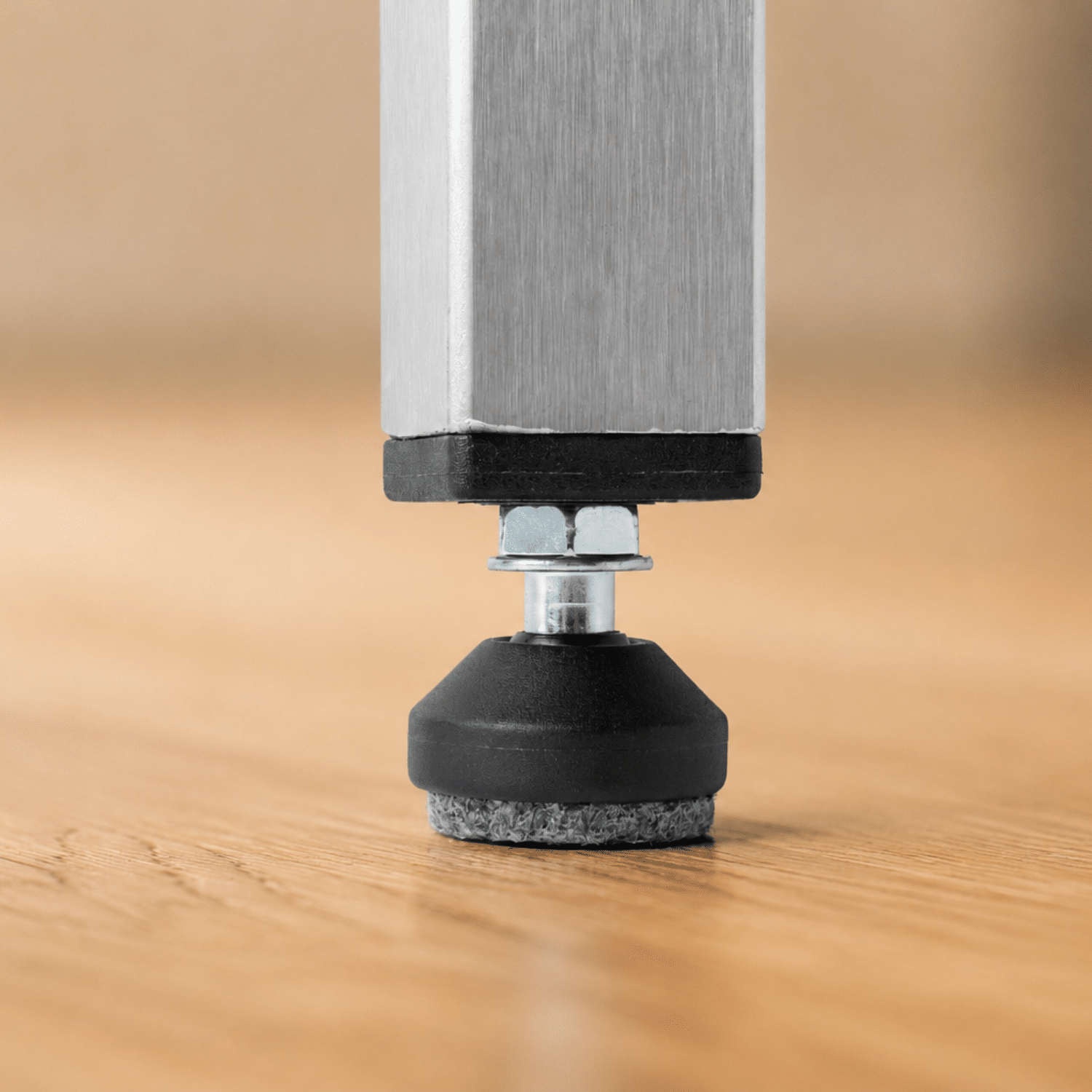 Stuhlbeinerhöhung mit Filz - 3 cm - Vierkantbein