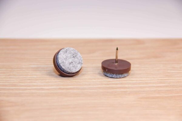 Glijnagel rond met vilt